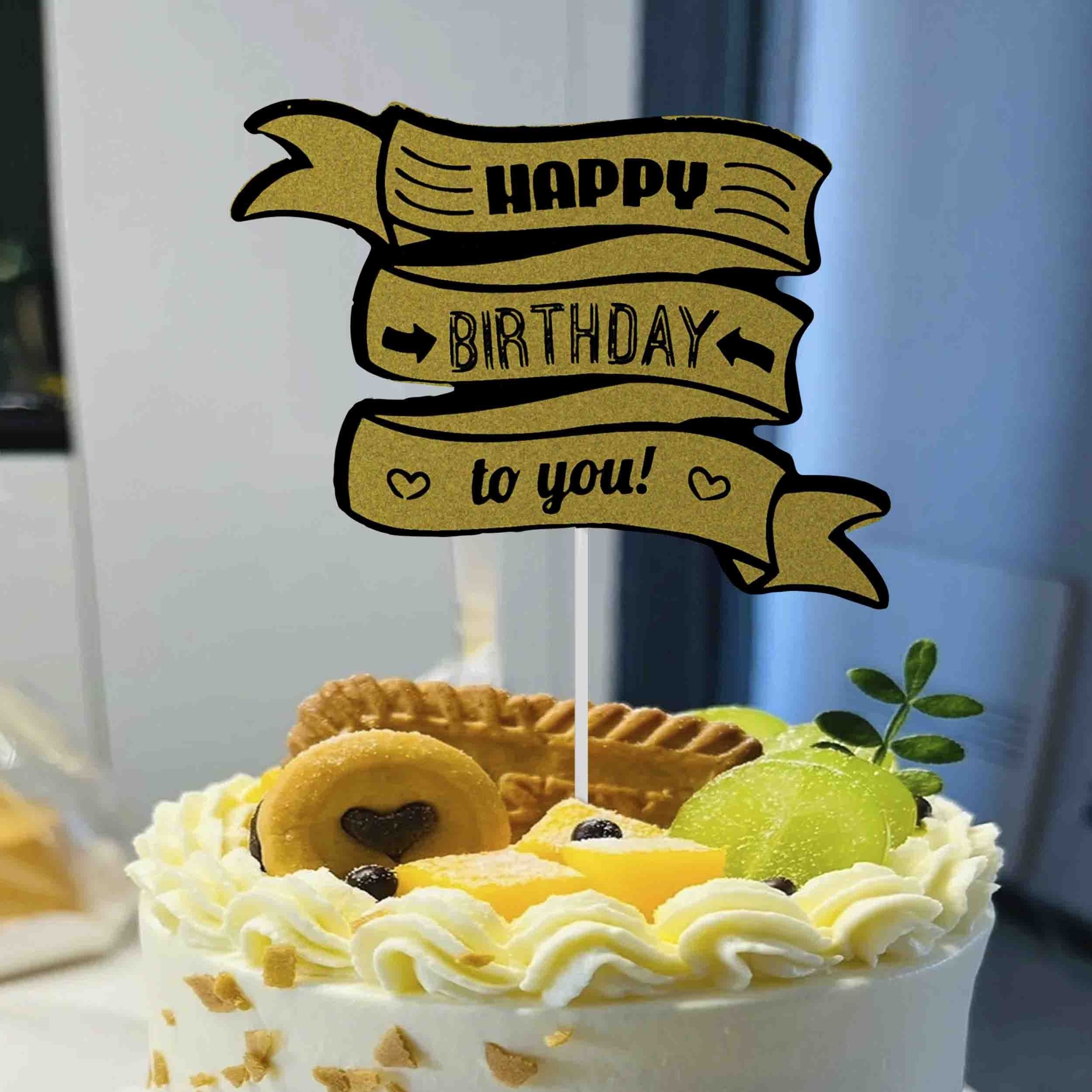 1pc Happy Birthday Cake Topper Ghirlanda Decorazioni Torte - Temu