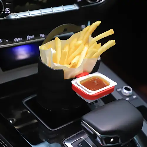 Mini-Universal-Auto-Pommes-Frites-Halter, Tomatensaucenteller,  Getränke-Snack-Aufbewahrungsbox, Pommes-Frites-Tauchbox, kleine Werkzeuge  im Auto