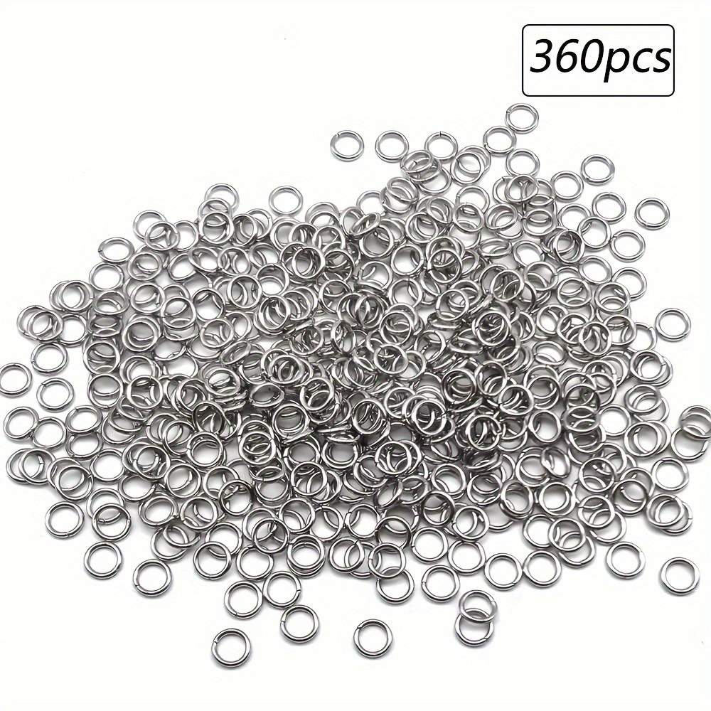 304 Stainless Steel Jump Rings, Open Jump Rings, Stainless Steel, 18 Gauge,  8x1mm, Inner Diameter: 6mm