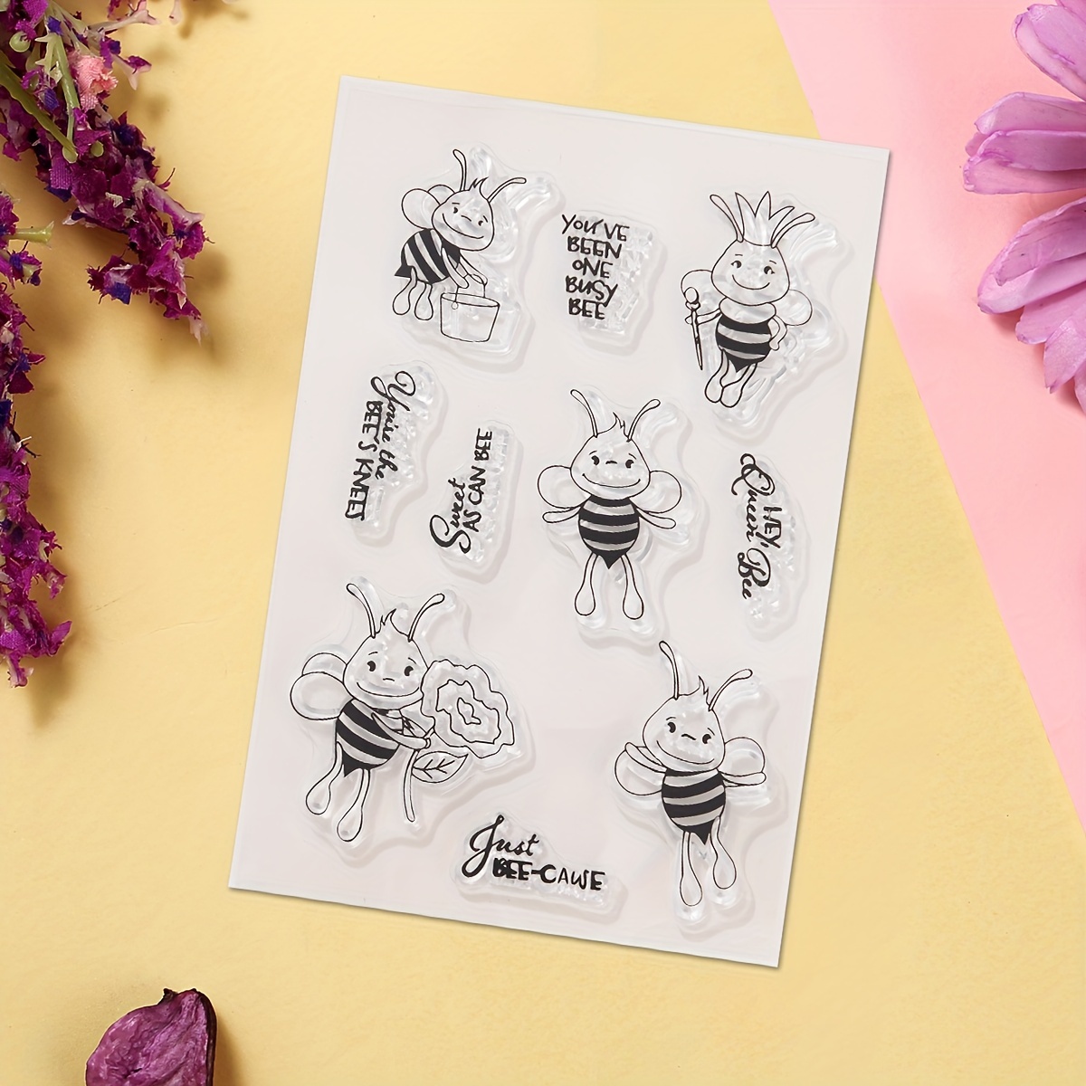Bee Greetings New Clear Stamps And Dies For Paper Card - Temu