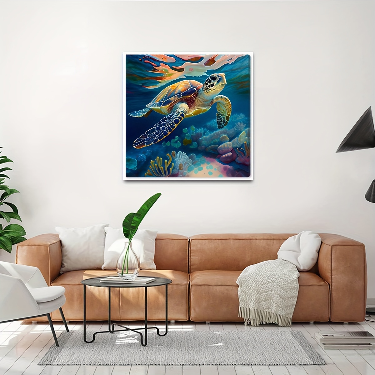 5D Diamond Painting Colorful Abstract Sea Turtle Kit