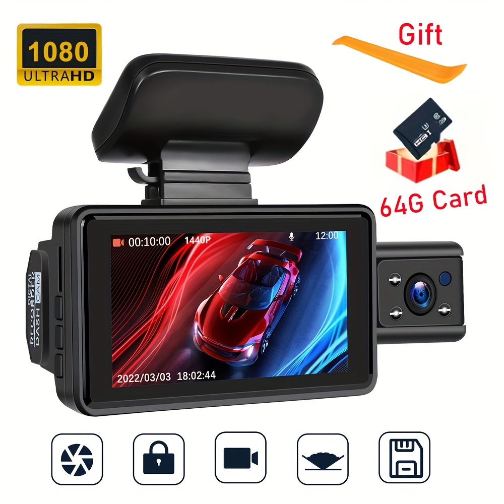 Dual Dash Cam Front And Inside 1080p Dash Camera For Cars - Temu