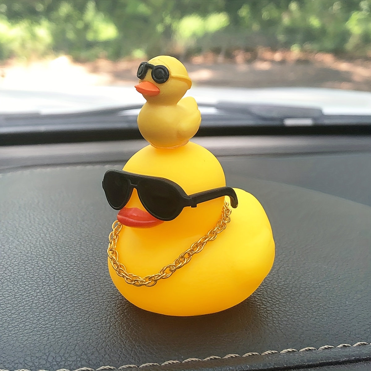 Creative Yellow Duck Car Ornament Rubber Duck Car Ornament - Temu