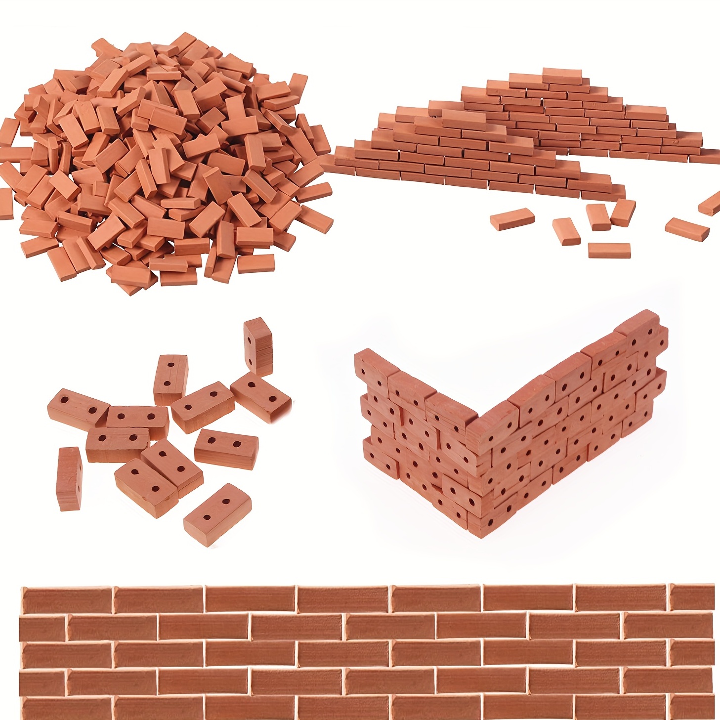 Mini Bricks, Miniature Bricks, School Project, Dollhouse Bricks, Craft  Block, Mini Building Materials, Fairy Garden, Building Accessories 