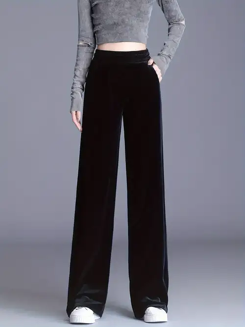 Wide Leg Trousers Petite - Free Shipping For New Users - Temu