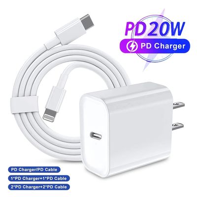 2-In-1  USB Type-C Charging Cable 20W Charger For IPhone 14 13 12 11 Pro Max Plus SE3 X XS XR