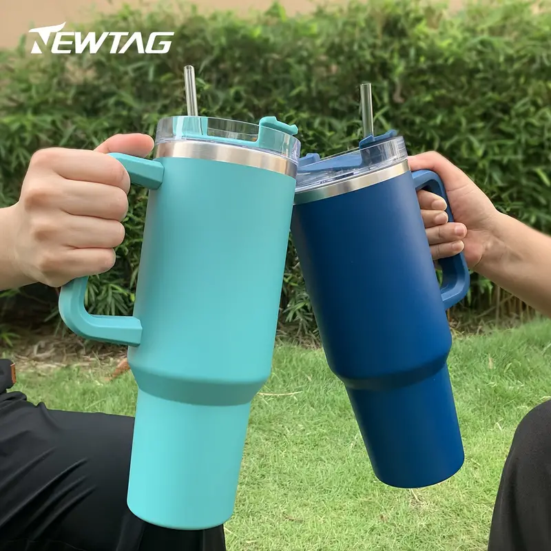 New Tag Large Capacity Water Bottle Simple Modern Insulated Tumbler With  Straw Lid, Multi-color Kawaii Stainless Steel Insulated Cup For Outdoor  Camping Travel - Temu New Zealand