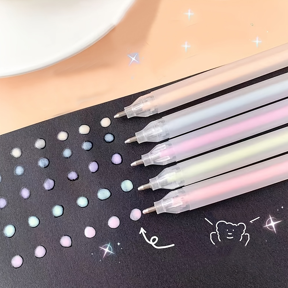 6 Glue Pens With Refill Set Different Colors Girly - Temu