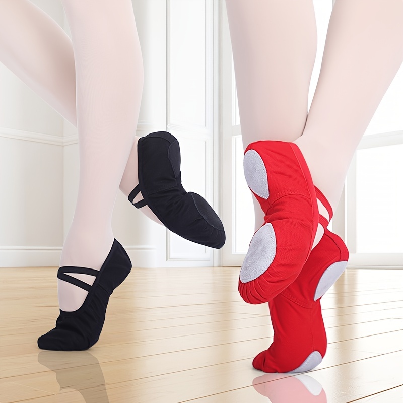  Zapatos de baile, zapatos de baile para mujer, zapatillas de  ballet, 2 pares de zapatos de ballerina, zapatillas de ballet de satén con  cinta, zapatos de ballet para niñas, zapatos de