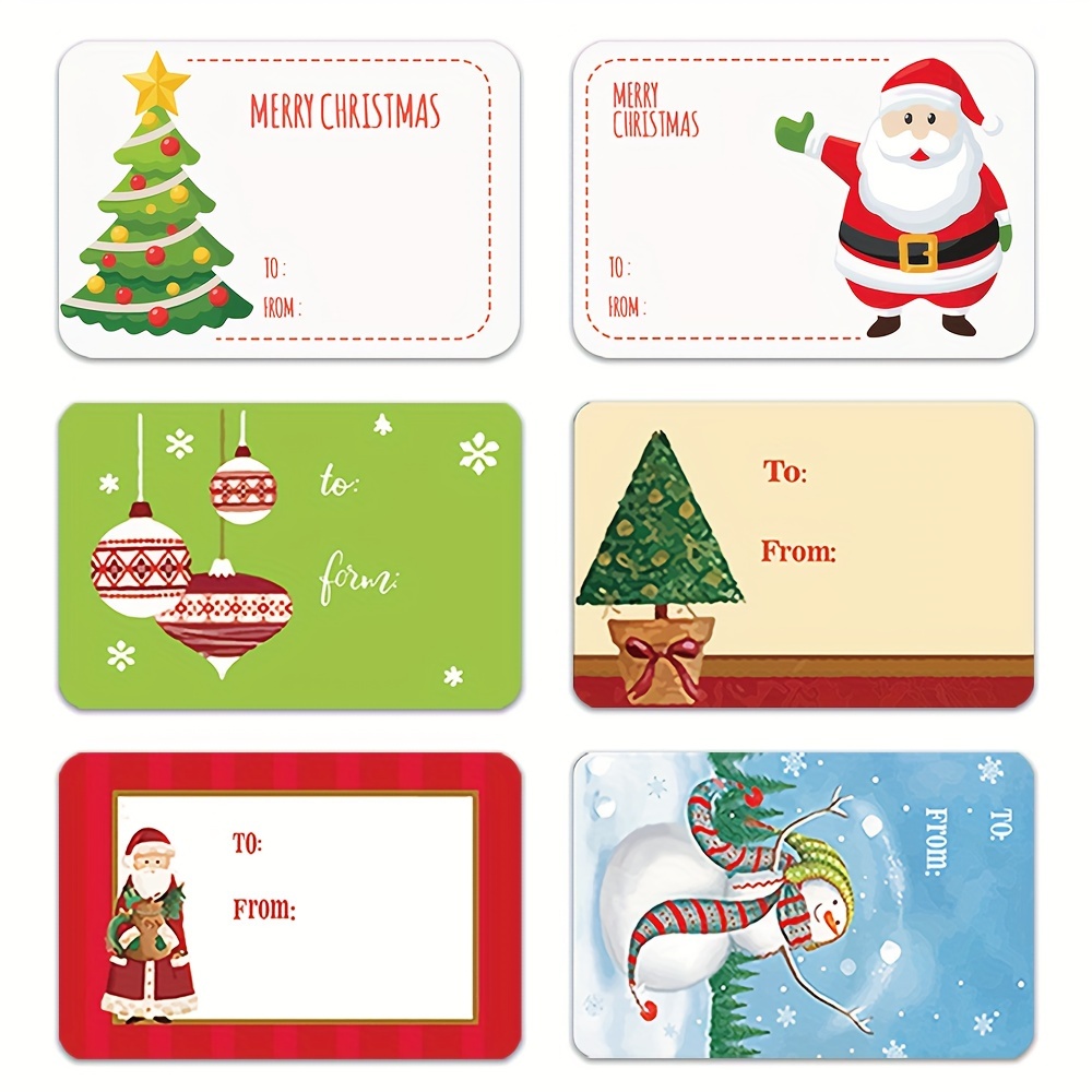 Christmas Gift Tags Stickers, Self Adhesive Christmas Name Tags