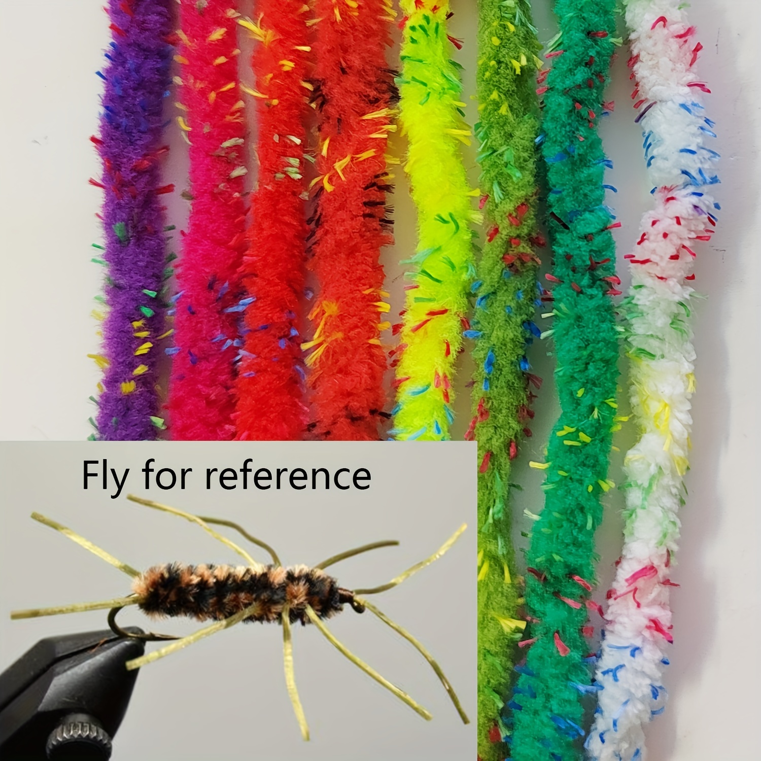 8 Colorful Mop Chenille Fly Tying Supplies /bag Create - Temu