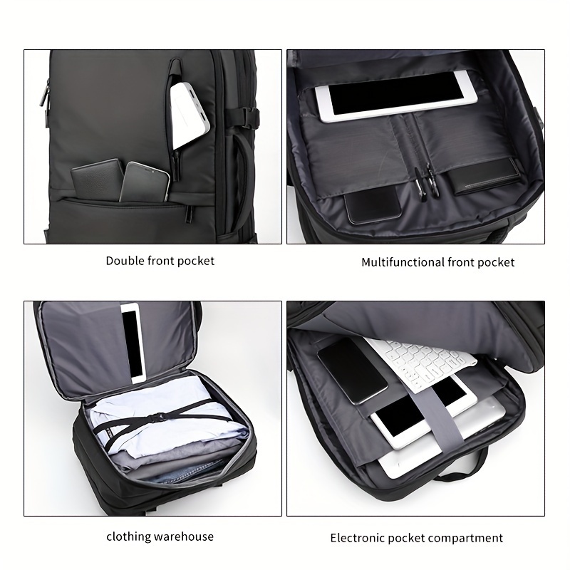 Minimalist Business Travel Storage Backpack Large Expansion - Temu