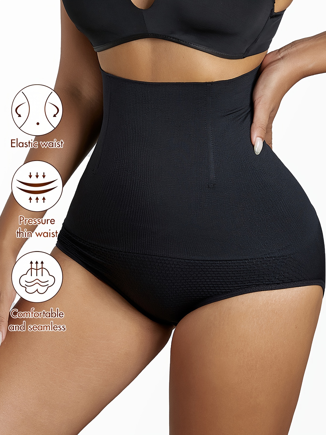 Seamless Shaping Panties High Waist Tummy Control Slim Fit - Temu Canada