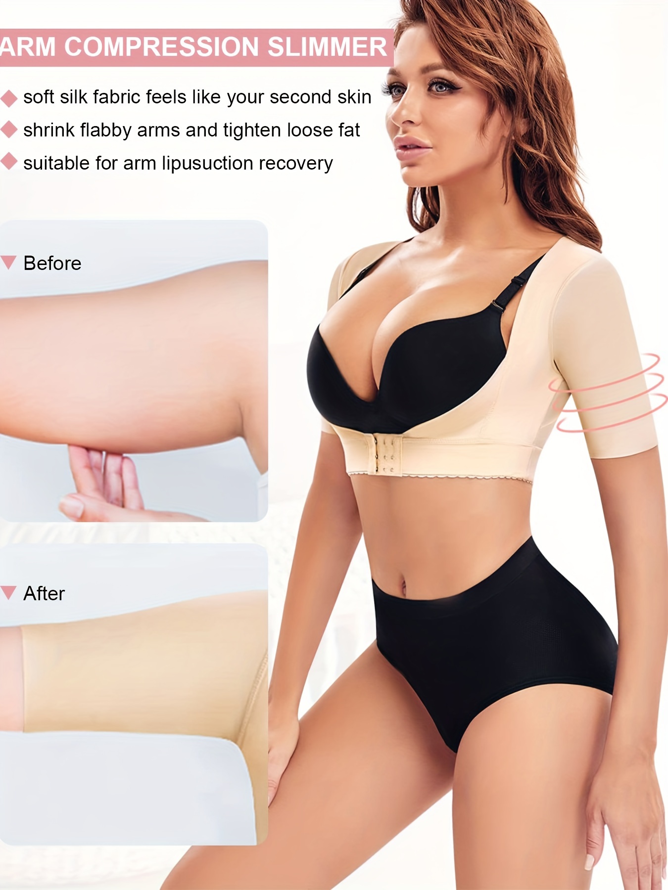 KSKshape Arm Shaper for Women Post Surgery Arm Lipo Compression Sleeves  Front Closure Shapewear Bra Posture Corrector Tank Top,Black,XL :  : Clothing, Shoes & Accessories