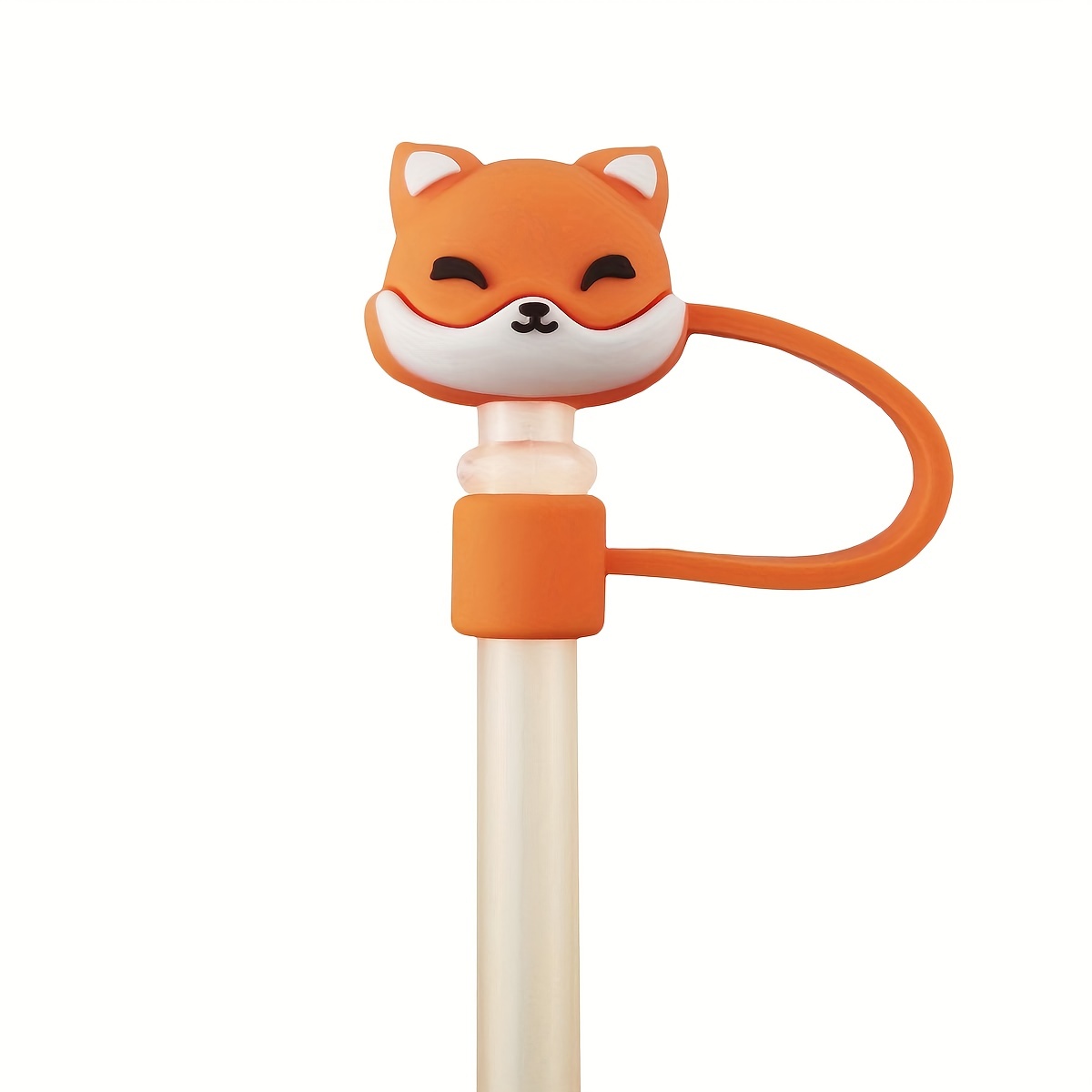  3PCS Straw Covers 8mm & 10mm, Cute Cat Straw Topper