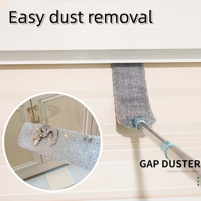 Retractable Gap Dust Cleaner Brush with Extension Pole (29 to 65 inches),  Flexible Gap Microfiber Duster Bendable Extendable Washable, Under  Appliance