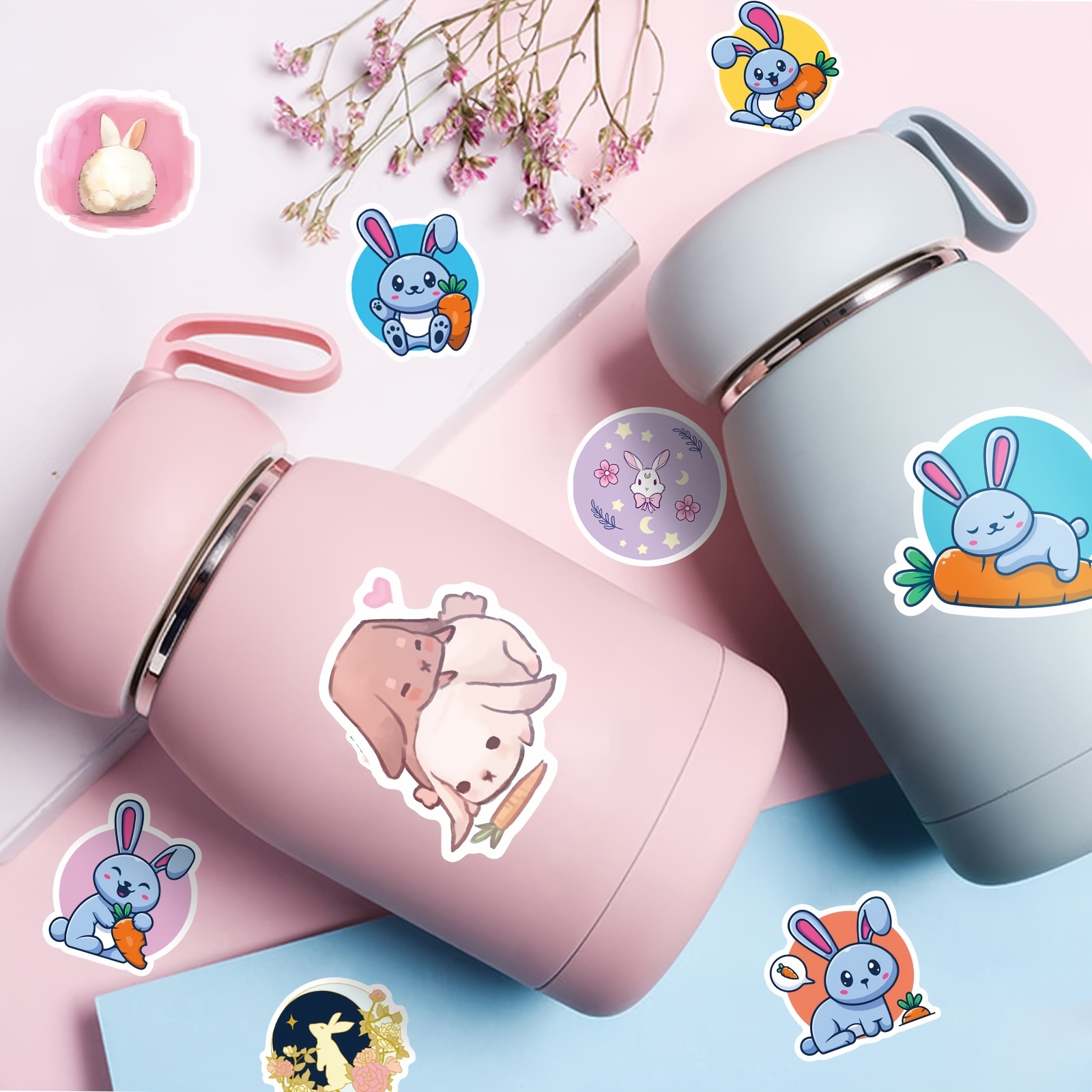 Bunny Stickers Waterproof Stickers Stickers Water Bottle - Temu