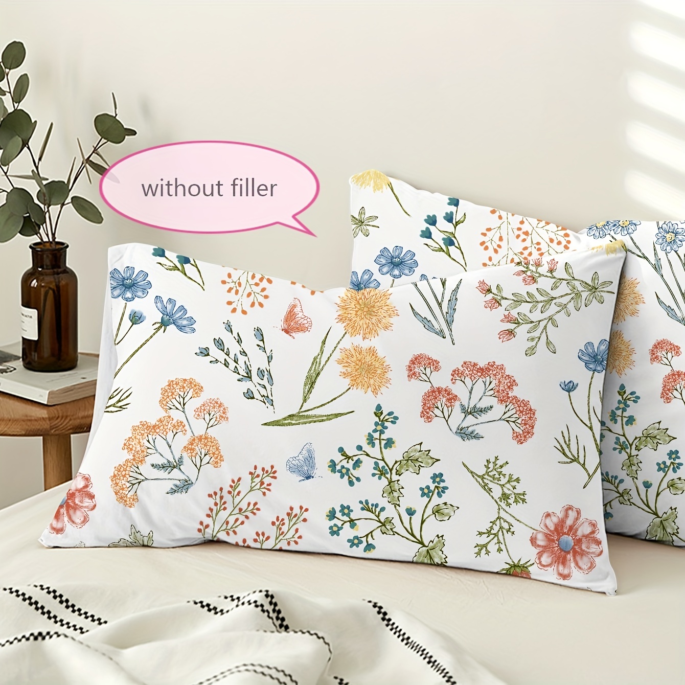 1 Funda Almohada Larga Estampado Floral Funda Almohada Larga - Temu Chile