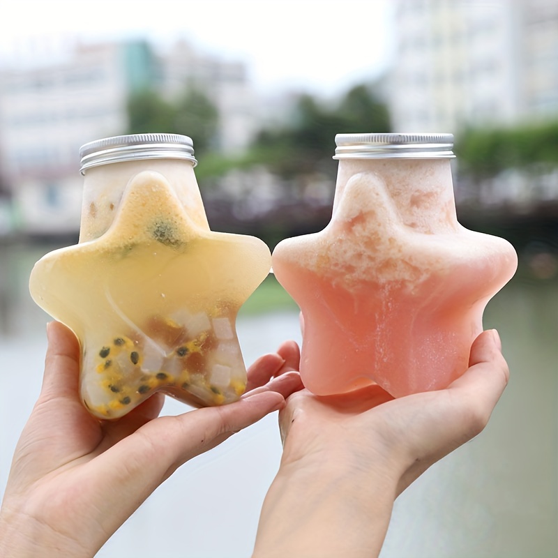 Pentagram Juice Bottles Star Shaped Plastic Water Cups - Temu