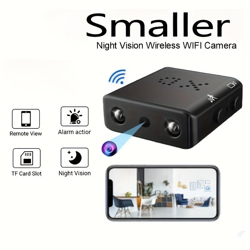  Mini cámara oculta, micro cámara inalámbrica WiFi 1080P HD  pequeña cámara de seguridad, cámara de niñera para interiores y exteriores,  mini cámaras de vigilancia con visión nocturna, video en tiempo real