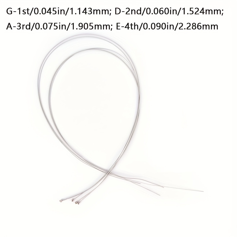 4pcs Bass Strings Stainless Steel Plated Gauge Bass Guitar