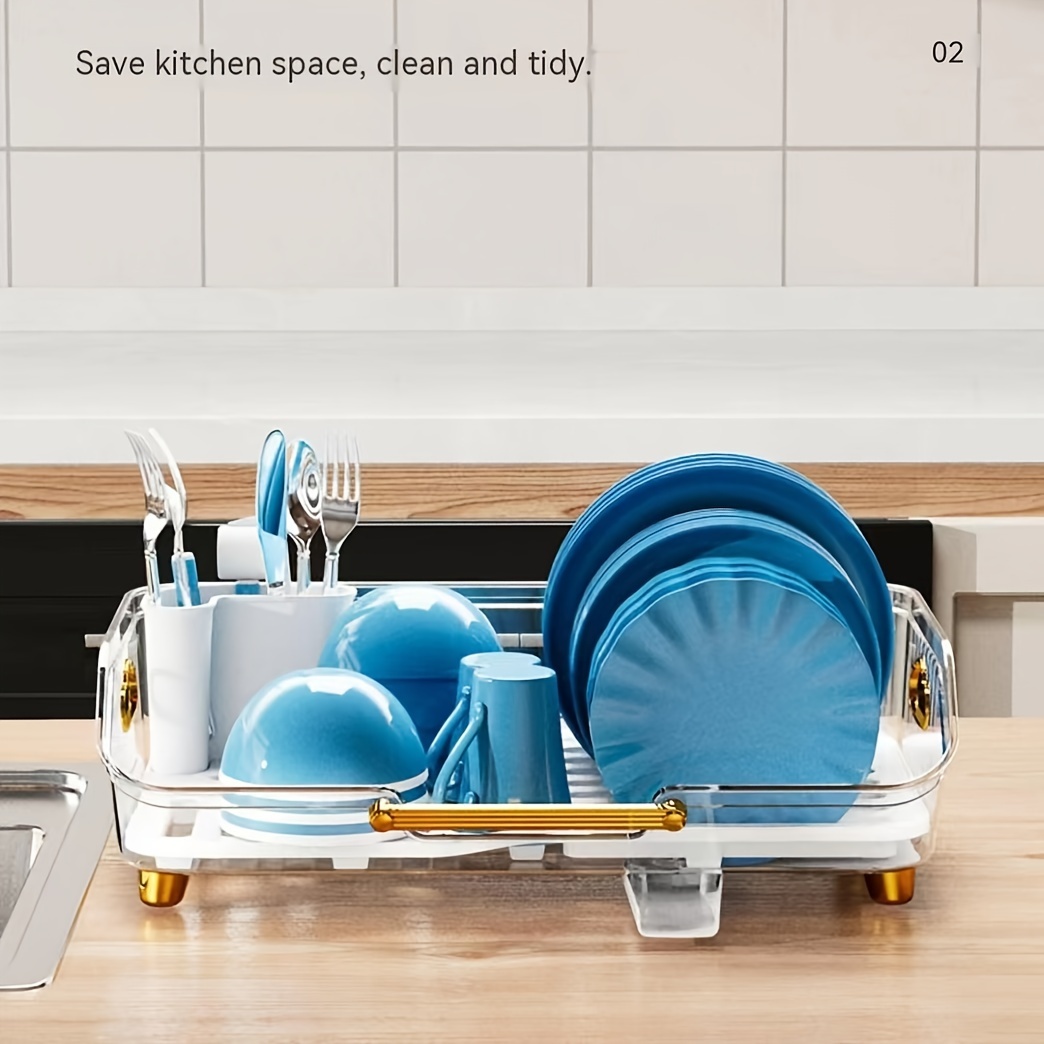 Multifunctional Kitchen Bowl And Dish Drain Rack Retractable - Temu