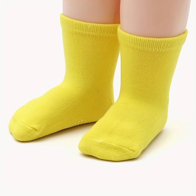 12 pares de calcetines antideslizantes de algodón para niñas pequeñas,  calcetines antideslizantes para niños y niñas