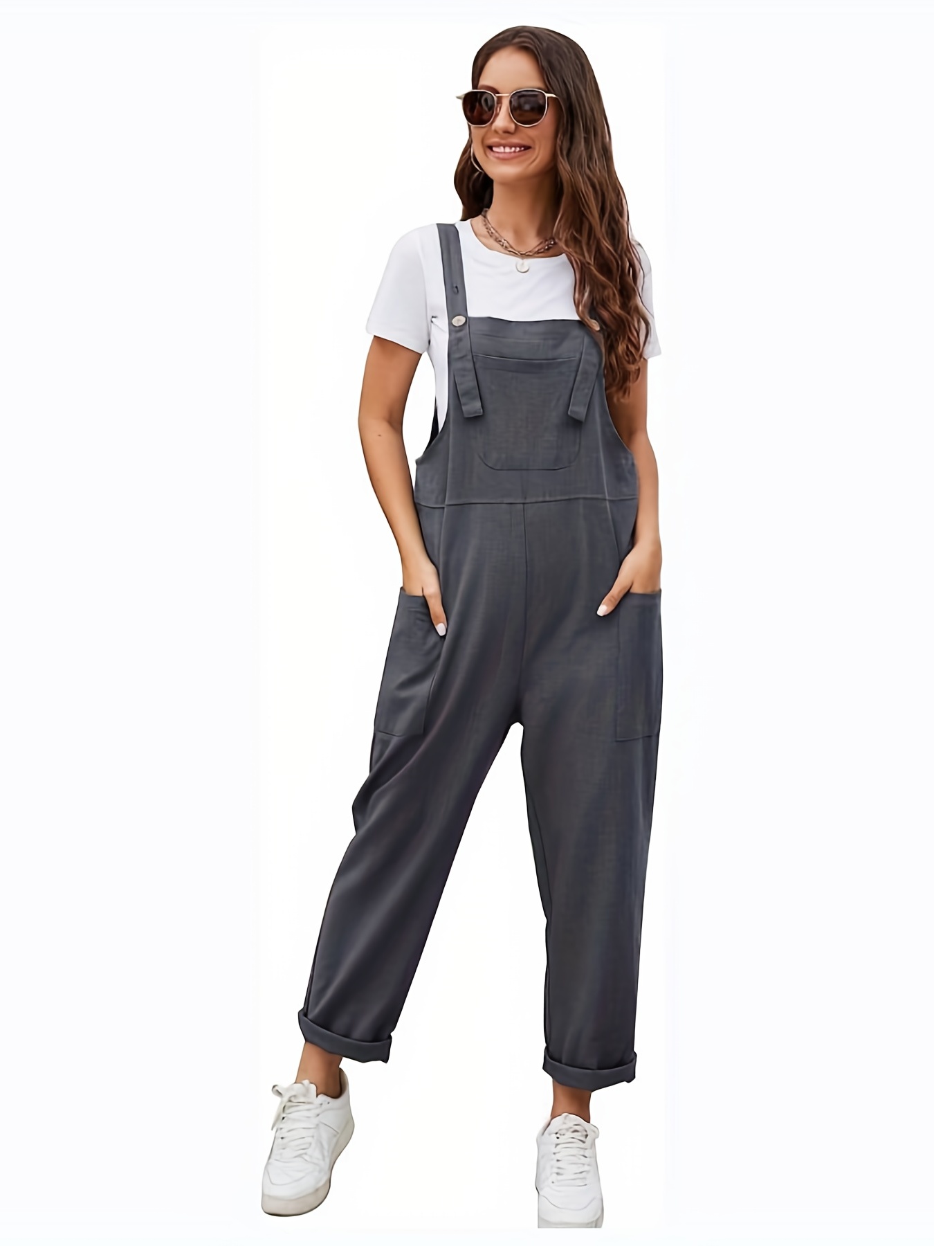 Sleeveless Jumpsuit with Pockets