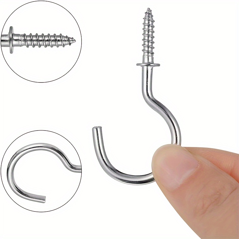 150pcs Tiny L Hooks for Hanging Mini Right Angle Screw Hooks 1/2