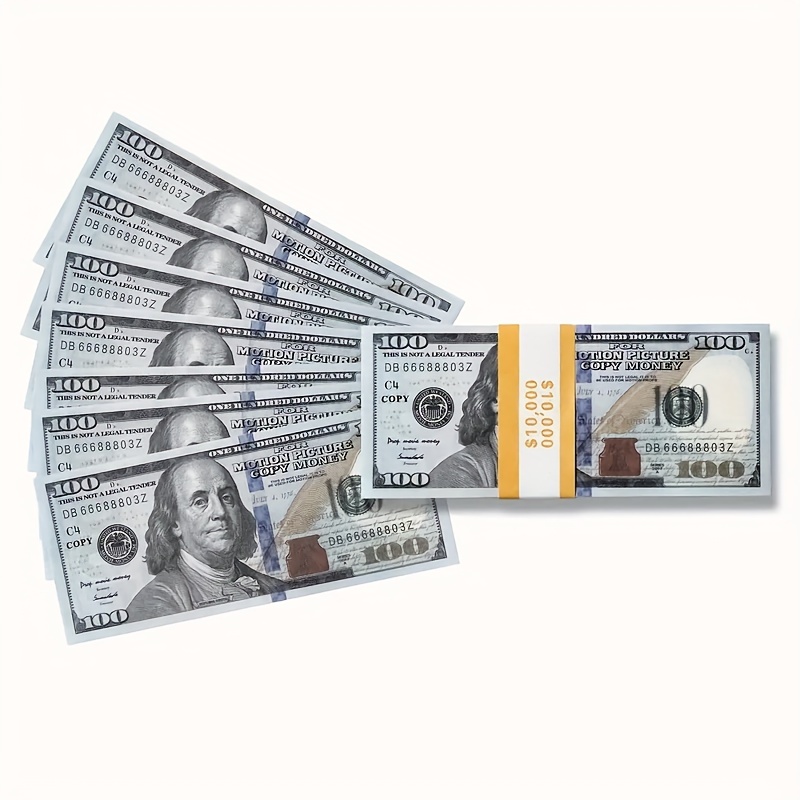 8 Unidades Billetes Falsos Imitación Dólares Americanos - Temu