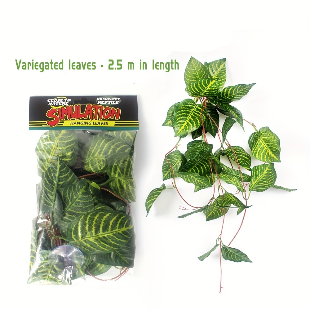 Artificial Reptile Plants Hanging Fake Vine Artificial Grass - Temu