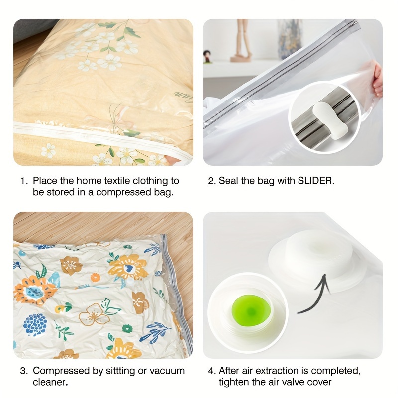Vacuum Storage Bags, Space Saver Closet Organizers, Free Up 80% Space,,  Extra Large Vacuum Sealer Bags For Comforters Blankets Clothes Quilts  Duvets, Space Saver Vacuum Storage Bags - Temu