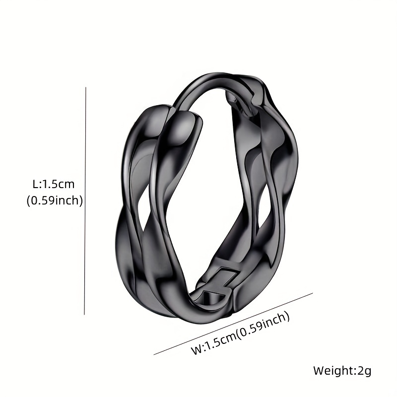 Men's Wave Stud Earrings Hip Hop Style