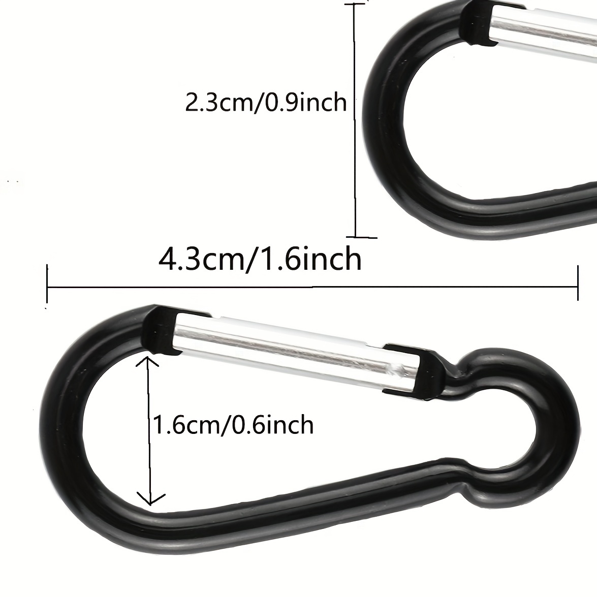 10 20 30pcs Durable Aluminum Carabiner For Outdoor Adventures 1 7 Inch  Spring Snap Hook Keyring Buckle - Sports & Outdoors - Temu Japan