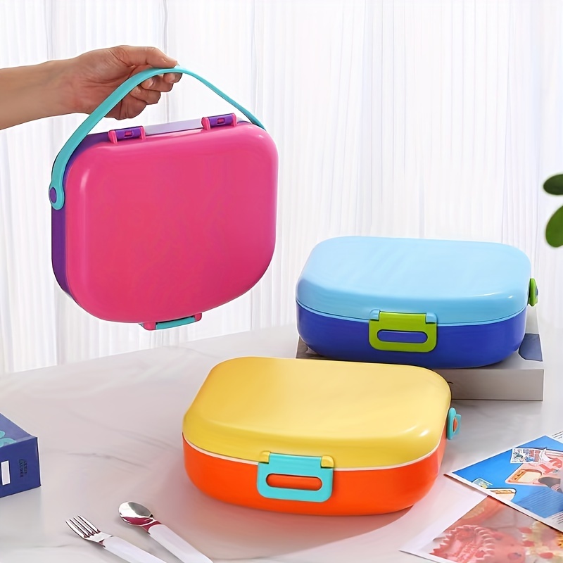 Portable Lunch Box With Cutlery Set 4 compartment Food - Temu