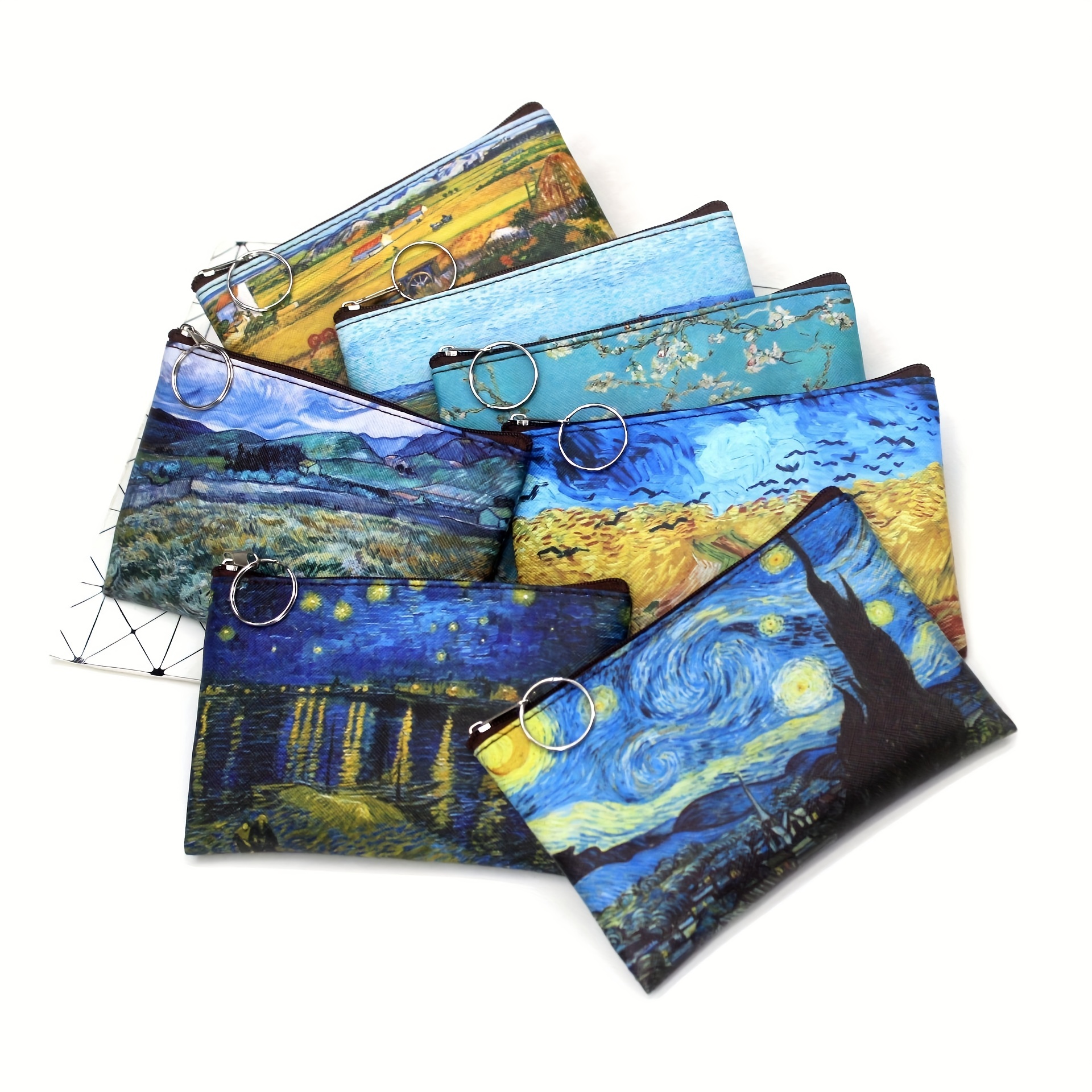 

Vintage Pattern Zipper Pouch, Zipper Portable Coin Purse, Clutch Storage Bag (5.9*3.74in)