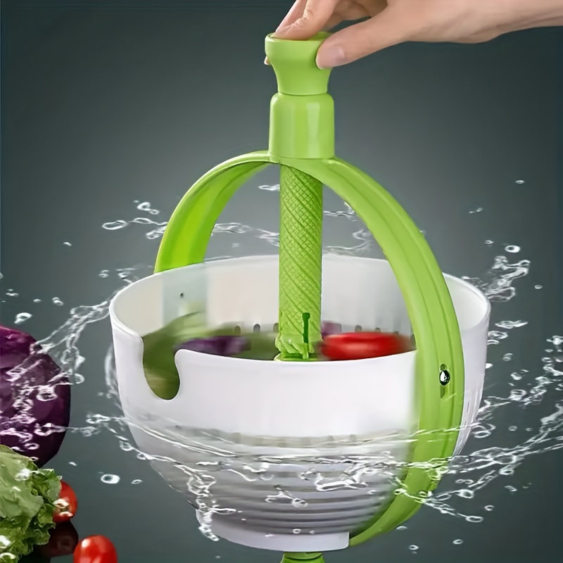 1pc Salad Spinner- Wash, Spin & Dry Salad Greens, Fruits & Vegetables Salad  Spinner with Drain, Bowl, and Colander - Quick and Easy Multi-Use Lettuce  Spinner, Vegetable Dryer, Fruit Washer