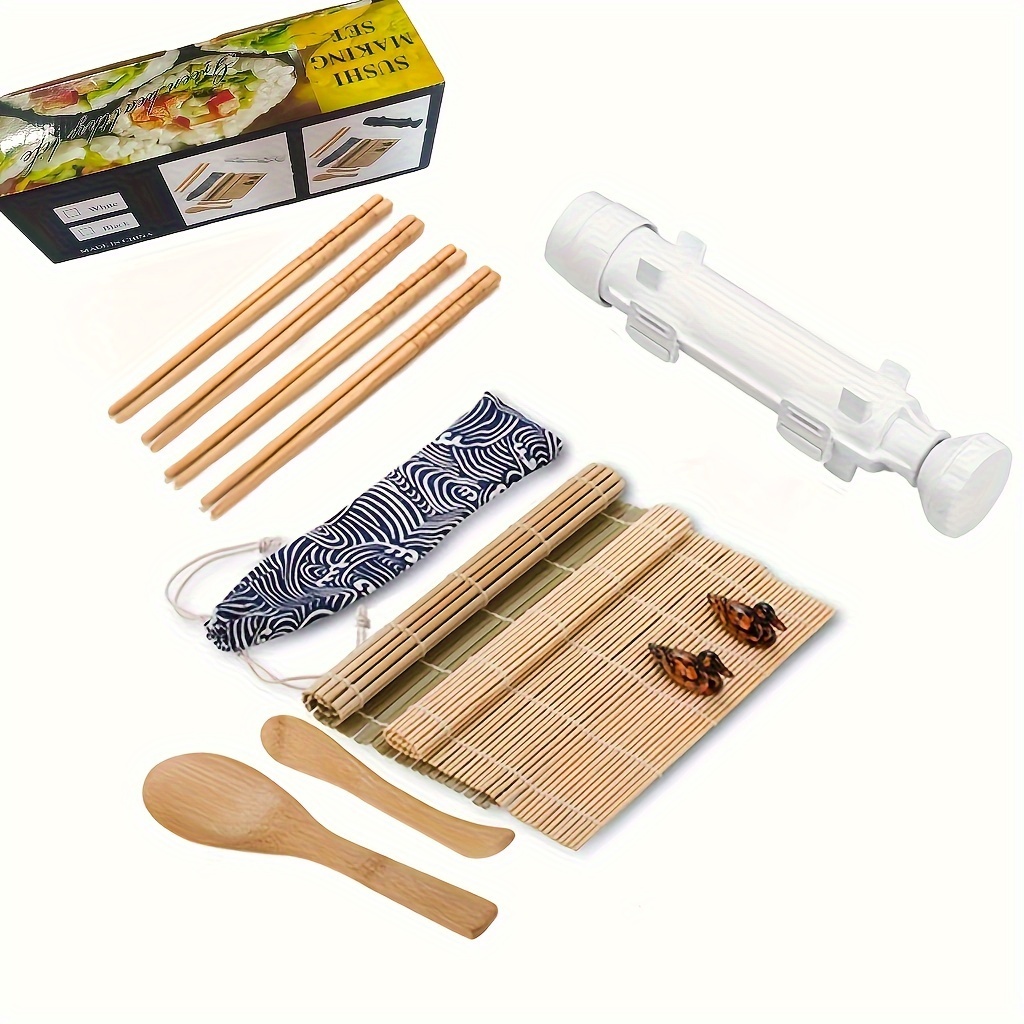 10pcs/set, Sushi Maker Set, Sushi Making Kit, Plastic Sushi Maker Tool,  Sushi Roller Kit, Rice Mold, Rice Ball Mold, DIY Mold, Spreader, Kitchen