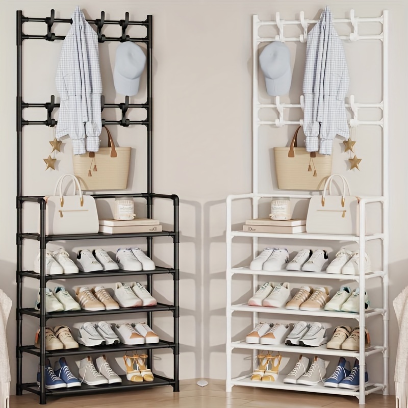 Multi layer Coat Rack With Shoe Storage Bench Freestanding - Temu