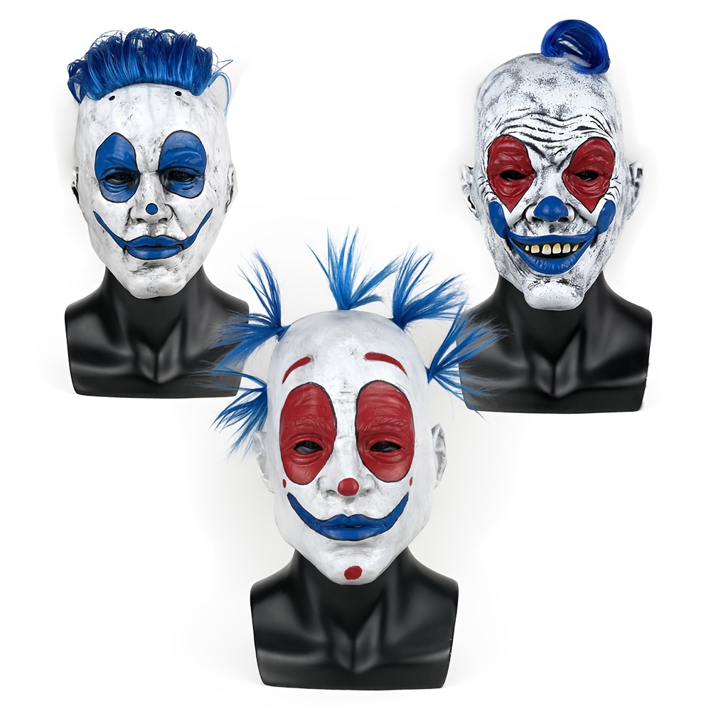 1pc Máscara Cosplay Payaso Terror Hombres, Sombrero Demonio Sangriento  Aterrador, Máscara Látex Cara Completa, Accesorios Disfraces Halloween  Fiestas Carnaval Adultos, Elección Ideal Regalos - Juguetes - Temu