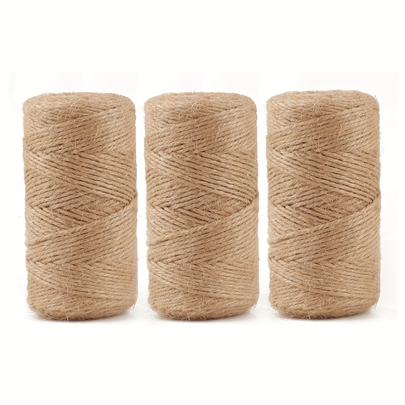  JIUXQT 197Ft 5mm Twine String 3ply Thin Ribbon Hemp Twine Jute  Rope String Twine Natural Jute Twine String for Crafts DIY Home Picture  Gift Wrapping Craft Plant Garden Christmas Handmade Arts
