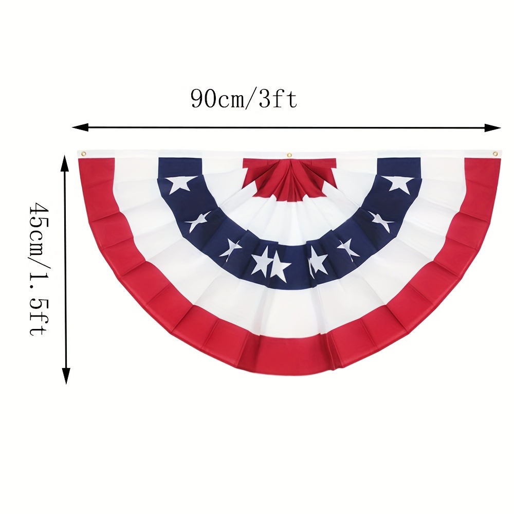 Patriotic Usa Flag - Sharp Color Fade Resistant Canvas Bunting With ...