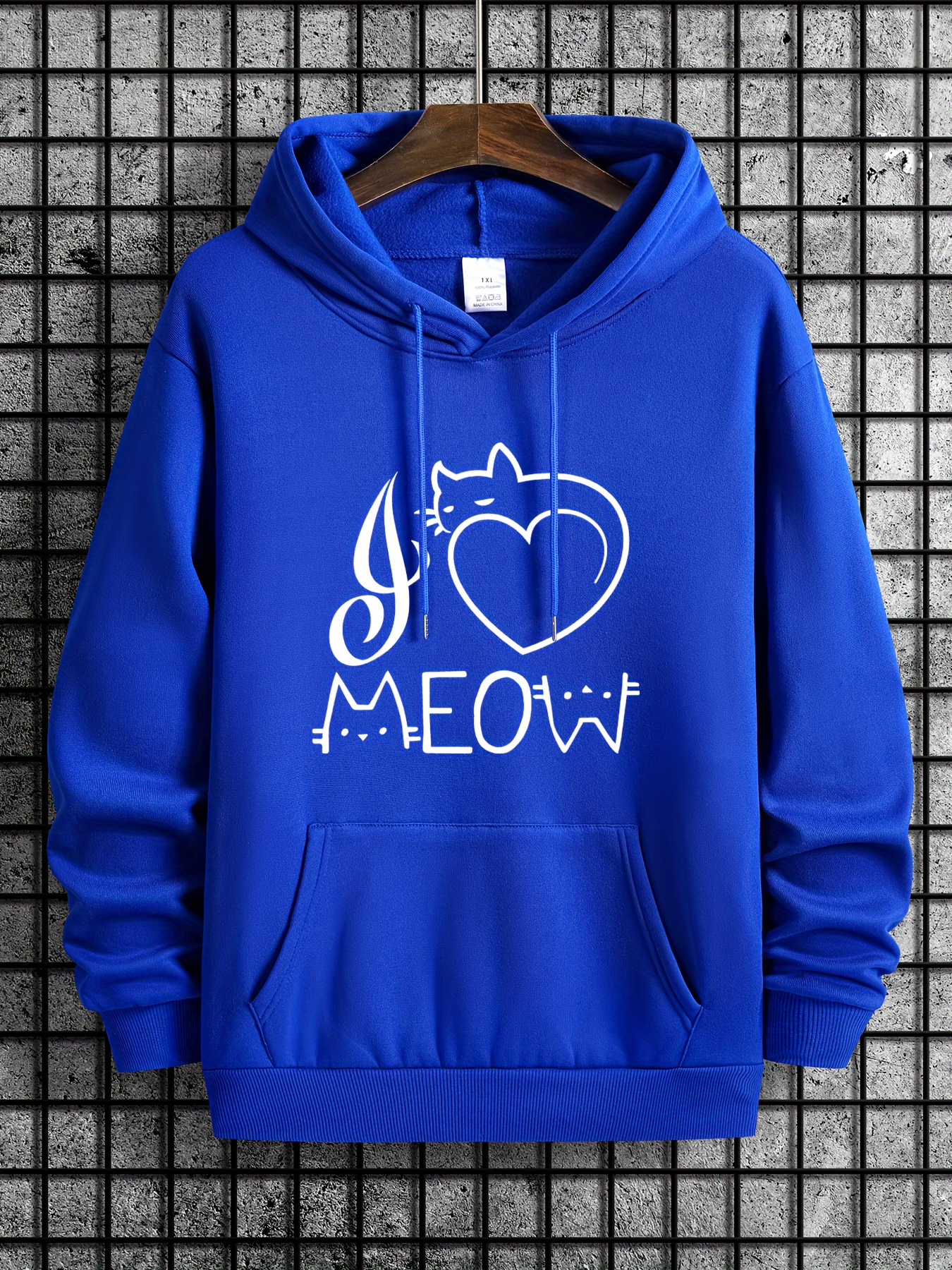 men's graphic hoodie cat paw print heart Temu Mauritius