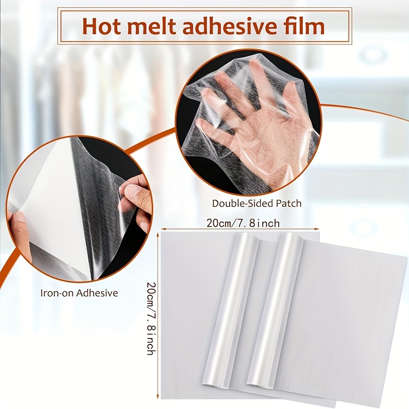 Iron on Adhesive Patch Double Sided Iron on Heat Adhesive Patch for  Clothing Fusible Interfacing Fabric Lightweight Patches (10 Pieces, 11 x  9.8 Inch)