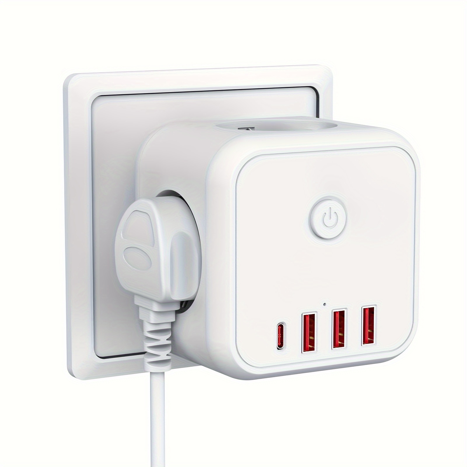 2PCS Prise Murale électrique Maison Chargeur avec Double USB, Blanc 250V  /50Hz
