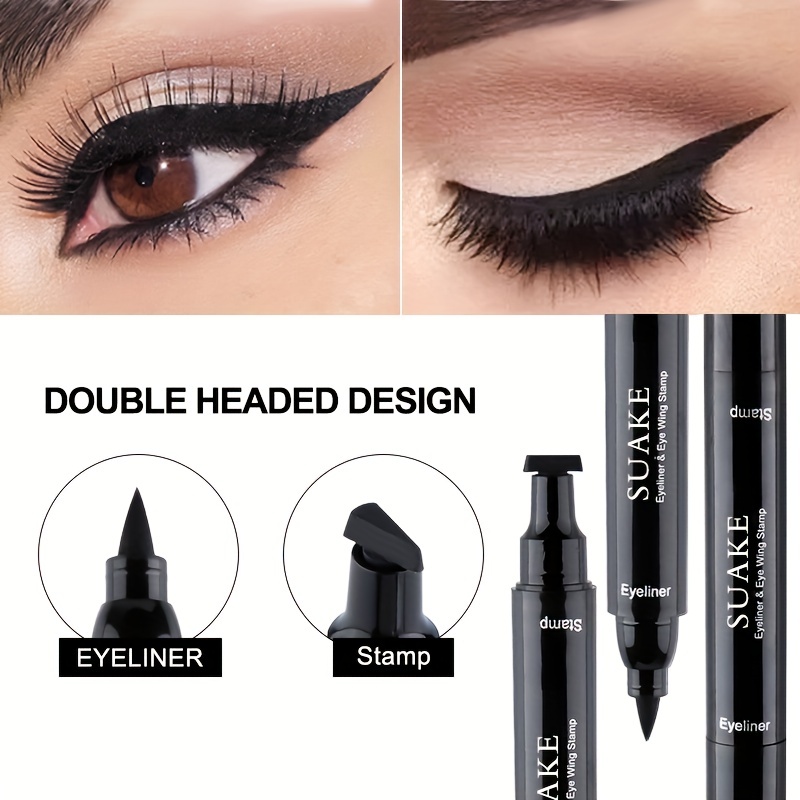 Double Head Eyeliner Eye Stamp Pen Cat Eye Liquid Stamp Wing Shapes Eyeliner Pen