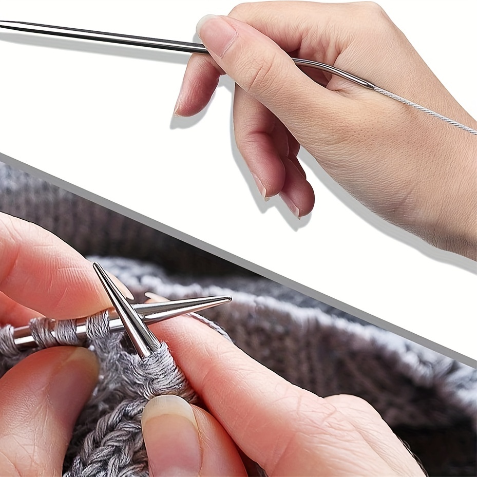 Stainless Steel Circular Knitting Needles Set For Beginner - Temu