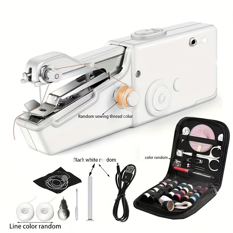 1pc Handheld Sewing Machine, Hand Held Sewing Device Tool Mini Portable  Cordless Sewing Machine, Essentials For Home Quick Repairing And Stitch  Handicrafts(Battery Not Included)