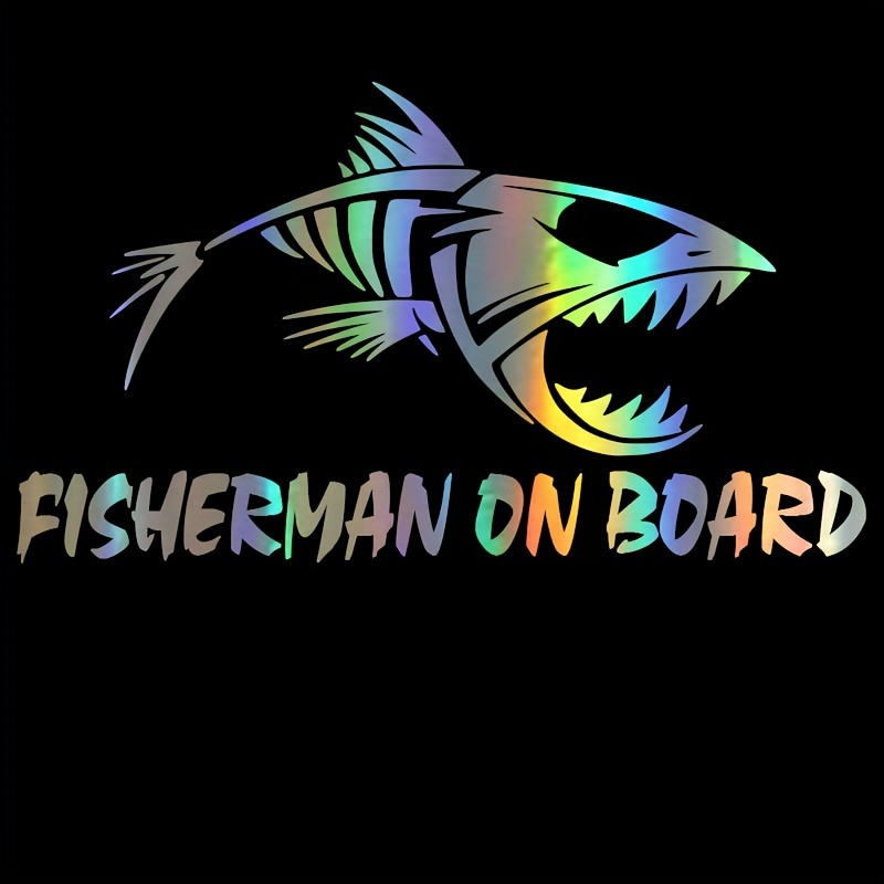 Fisherman Board Skillet Fishing Sticker Car Funny Vinyl - Temu Canada