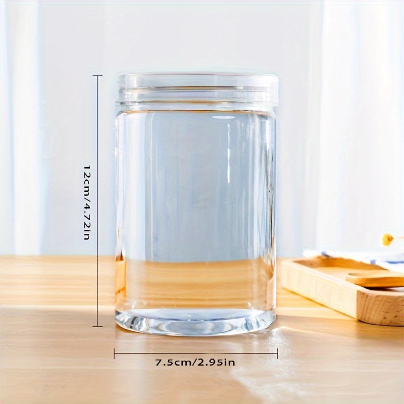 Small Round Storage Container Jar with Concave Bottom and Tall